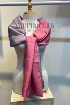 Khăn Choàng Lụa Vân cổ Liên Hoa