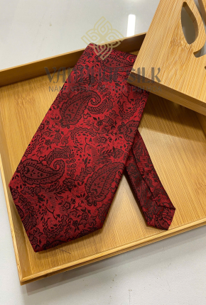 CARAVAT LỤA TƠ TẰM NGHỆ NHÂN đỏ đô