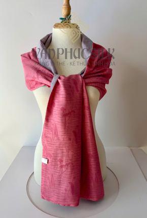 Khăn Choàng Lụa Vân cổ Liên Hoa