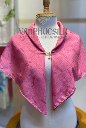 Khăn vuông lụa vân cổ Liên Hoa 