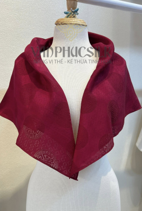 Khăn vuông lụa vân Trường Thọ